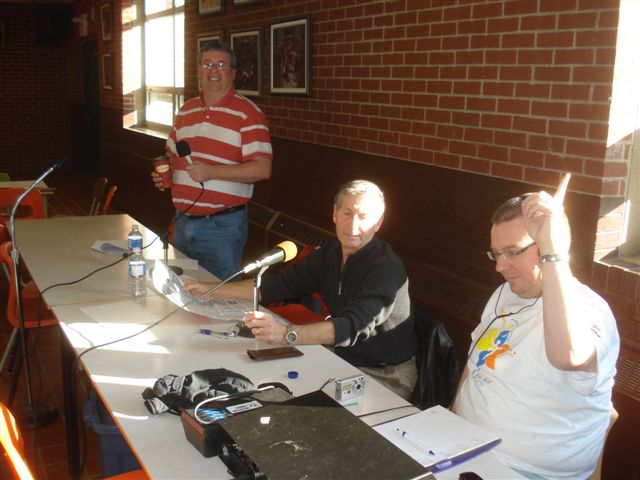 Our Announcers broadcasting the Auction